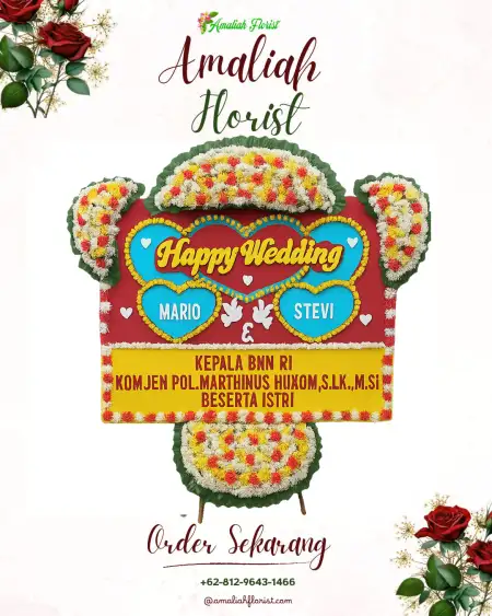 Papan Bunga Pernikahan Arjomulyo